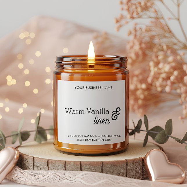Custom Candle Label Minimalist Modern Business (Creator Uploaded)