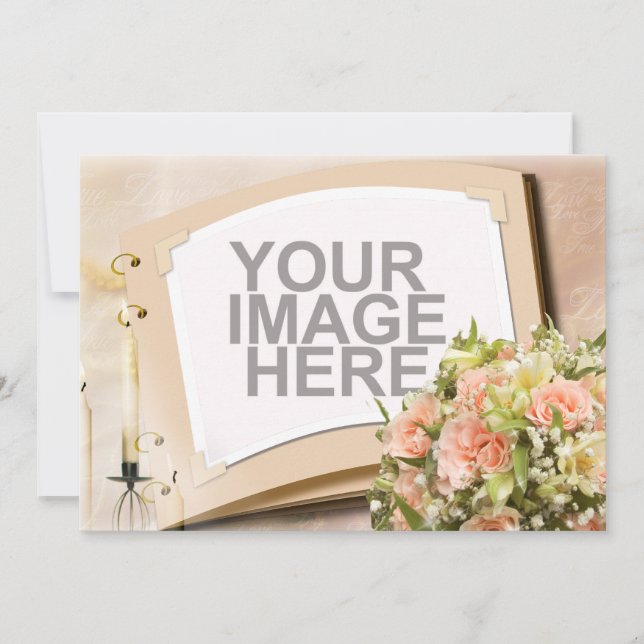 Custom Candle RSVP Elegant Invitation (Front)