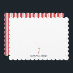 Custom Candy Cane Vintage Christmas Stationary Thank You Card<br><div class="desc">Enjoy our custom candy cane Christmas logo thank you cards.  Customise with your own text.</div>