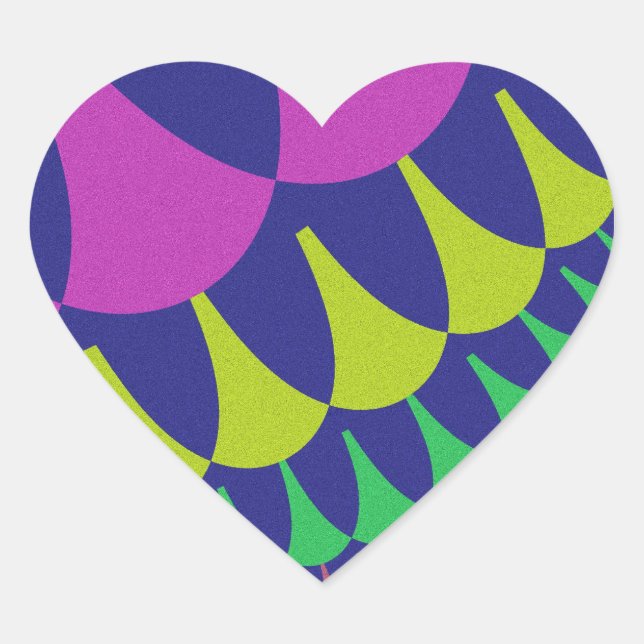 Custom Candy Tart Scales Heart Stickers (Front)