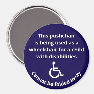 Custom Cannot Be Folded Away Stroller Wheelchair Magnet