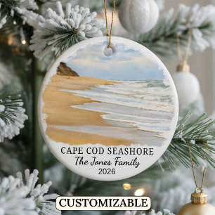 Custom Cape Cod National Seashore, Massachusetts Ceramic Tree Decoration
