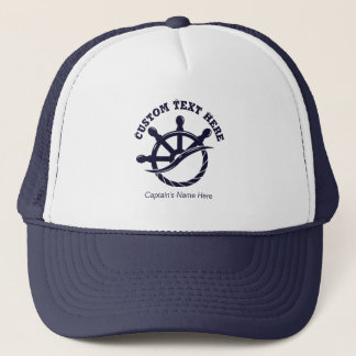 Custom Captain Boat Nautical Gift Trucker Hat
