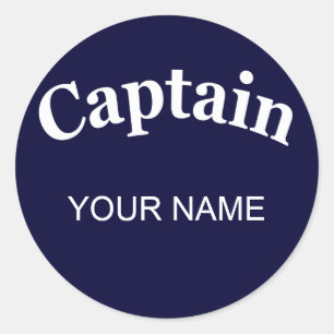 CUSTOM CAPTAIN CLASSIC ROUND STICKER