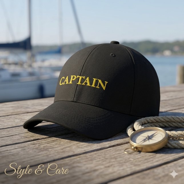 Custom CAPTAIN Embroidered Baseball Cap (Custom CAPTAIN Embroidered Baseball Cap)