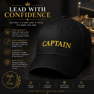 Custom CAPTAIN Embroidered Baseball Cap