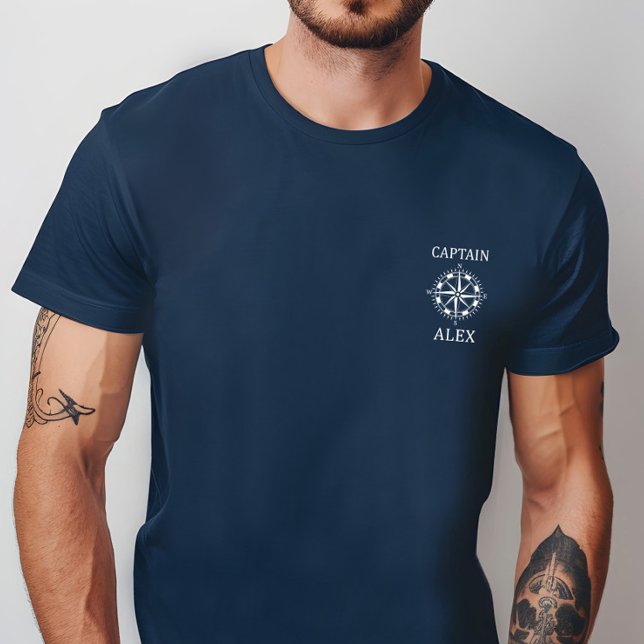 Custom Captain Shirt with Nautical Compass (Creator Uploaded)