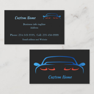 Custom Car Auto Vehicle Sales Business Card
