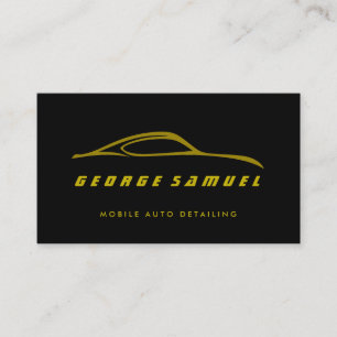 Custom Car Repair & Modern Auto Detailing Business Card