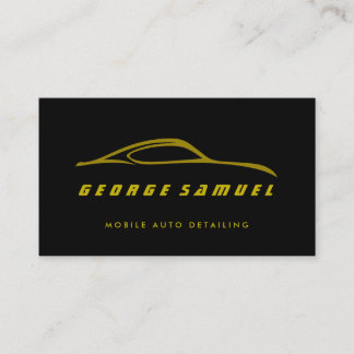 Custom Car Repair & Modern Auto Detailing Business Card