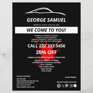 Custom Car Repair & Modern Auto Detailing Flyer