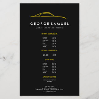 Custom Car Repair & Modern Auto Detailing Flyer