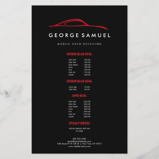 Custom Car Repair & Modern Auto Detailing Flyer