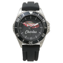Custom Car Watch - Muscle Car Red