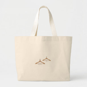Custom card. funny Hangers Large Tote Bag