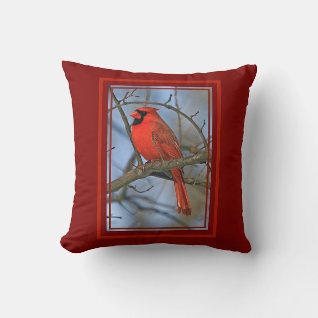 Custom Cardinal Throw Pillow (Front)