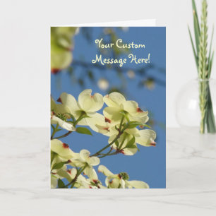 Custom Cards Floral Dogwood Flowers Personalise