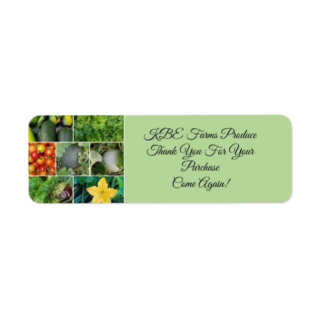CUSTOM CARE LABEL OR ADDRESS LABEL (Front)