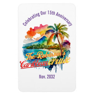 Custom CARIBBEAN CRUISE Door Keepsake Magnet