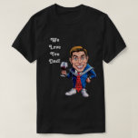 Custom caricatures "we love you dad" T-Shirt<br><div class="desc">Show Dad he’s the best with this personalised cartoon-style art – complete with a wine glass,  sneakers,  and charm!. Insert your own photos and text.</div>