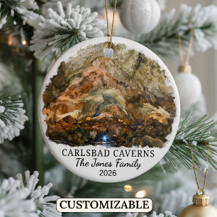 Custom Carlsbad Caverns National Park, New Mexico Ceramic Tree Decoration