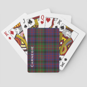 Custom Carnegie Tartan Plaid Playing Card Deck