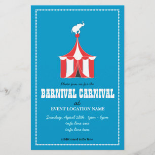CUSTOM Carnival Event Flyer BLUE