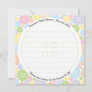 Custom Carol    Cute as a Button   Advice Card