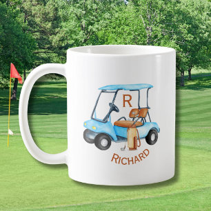 Custom Cart Clubs Monogram Name Coffee Mug
