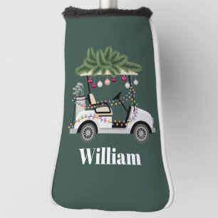 Custom Cart Name Golf Balls Christmas Golfer Head Cover