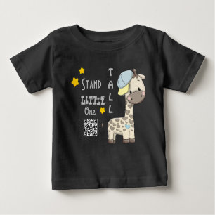 Custom Cartoon Baby Boy Giraffe   Baby T-Shirt