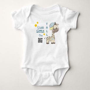 Custom Cartoon Baby Boy Giraffe Bodysuit