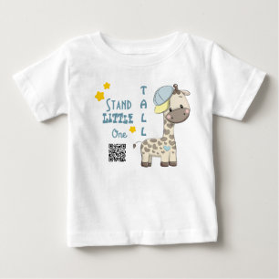 Custom Cartoon Baby Boy Giraffe  T-Shirt
