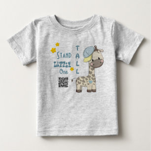 Custom Cartoon Baby Boy Giraffe T-Shirt