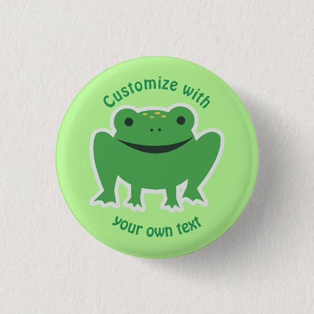 Custom Cartoon Frog 3 Cm Round Badge (Front)
