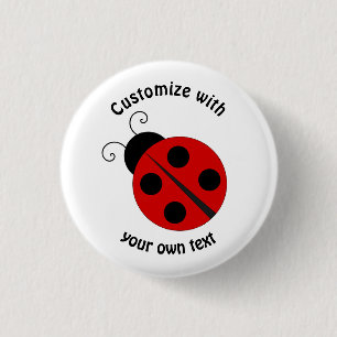 Custom Cartoon Ladybug 3 Cm Round Badge