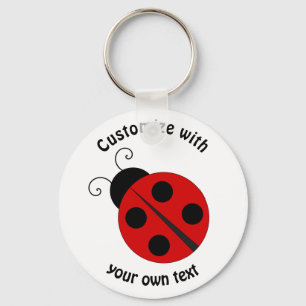 Custom Cartoon Ladybug Key Ring