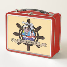 Custom Cartoon Sailor Nautical Ship Wheel