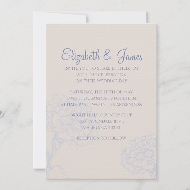 Custom Casual Modern Wedding Invitations (Front)