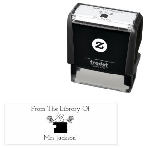 Custom CAT Book Stamp Monogram Book Stamper