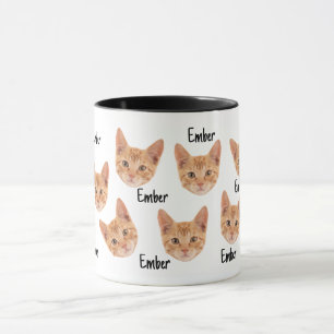 Custom Cat Face Cat Lovers Owner Cat Dad Mum Mug