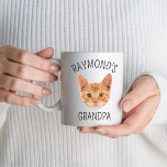 Custom Cat Face Grandpa Grandma Birthday Party Coffee Mug<br><div class="desc">Custom Cat Face Grandpa Grandma Birthday Party Coffee Mug</div>