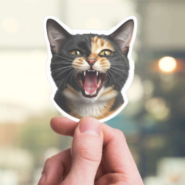 Custom Cat Face Sticker – Funny Personalised Photo (Creator Uploaded)