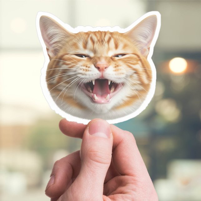 Custom Cat Face Sticker – Personalised Pet Photo (Creator Uploaded)