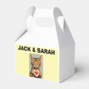 CUSTOM CAT FAVOR BOX FOR WEDDING