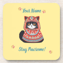 Custom Cat Lover Coaster - Cute & Personalised
