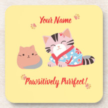 Custom Cat Lover Coaster - Cute & Personalised