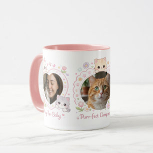 Custom Cat Lover Mug with 3 Photos Personalized