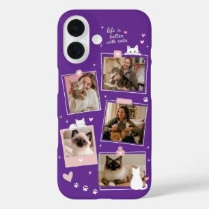 Custom Cat Lover Photo Collage Phone Case