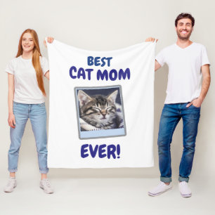 CUSTOM CAT MOM MUM EVER PET LOVE MOTHERS DAY DOG  FLEECE BLANKET